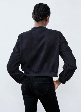 Бомбер SHEIN бейсбольный на пуговицах (366499310)