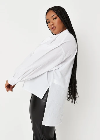 Белая кэжуал рубашка однотонная Missguided