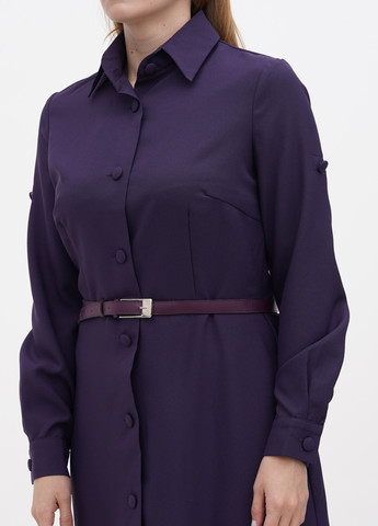 Фиолетовое кэжуал платье рубашка Maurini однотонное