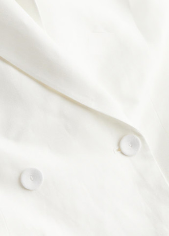 Белое кэжуал платье с открытой спиной H&M однотонное