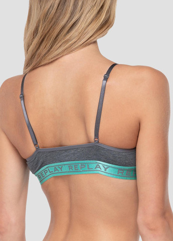 Бірюзовий топ бюстгальтер Replay без кісточок віскоза