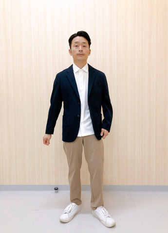 Белая кэжуал рубашка однотонная Uniqlo