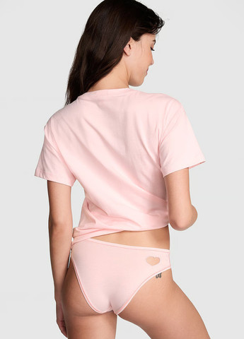 Розовый демисезонный комплект (футболка, трусики) Victoria's Secret