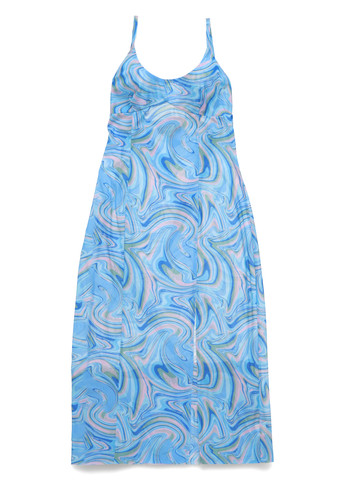 Голубое кэжуал платье Missguided с абстрактным узором