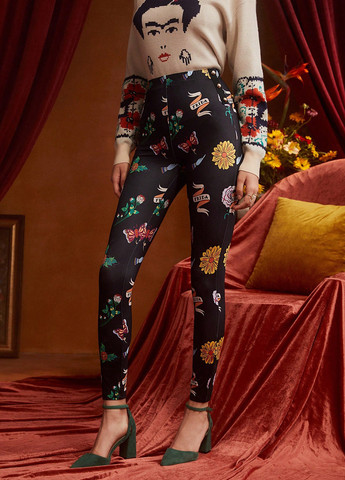 Черные демисезонные леггинсы SHEIN