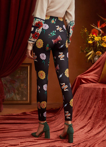 Черные демисезонные леггинсы SHEIN