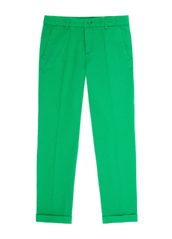Зеленые кэжуал демисезонные зауженные брюки United Colors of Benetton