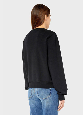 Черный свитшот Diesel рисунок без декора (328200079)