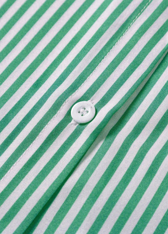 Зеленое кэжуал платье рубашка SHEIN в полоску