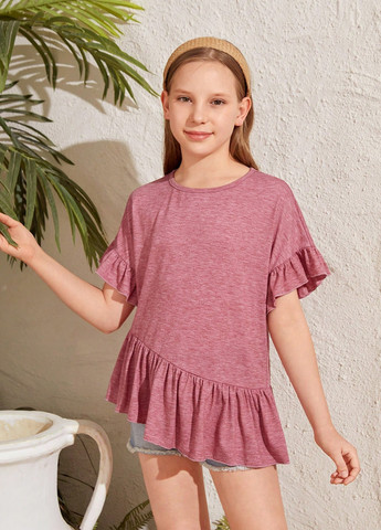 Розовая летняя футболка SHEIN