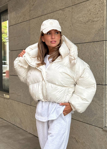 Молочна зимня куртка куртка-трансформер No Brand