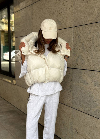 Молочна зимня куртка куртка-трансформер No Brand