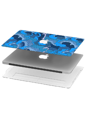 Чехол пластиковый для Apple MacBook Pro Retina 15 A1398 Синяя текстура (Blue moving texture) (6353-2501) MobiPrint (218867294)