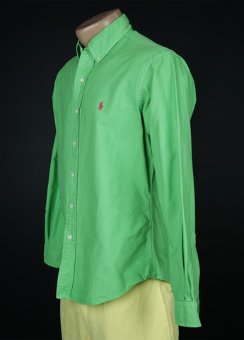 Зеленая кэжуал рубашка однотонная Ralph Lauren
