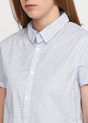 Голубой кэжуал рубашка с абстрактным узором Guess