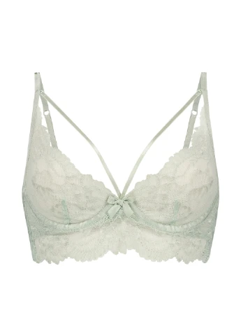 Світло-зелений бралетт бюстгальтер Hunkemoller з кісточками поліамід, мереживо