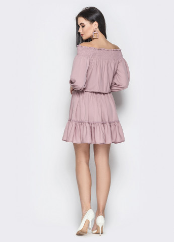 Бледно-розовое кэжуал платье Larionoff однотонное