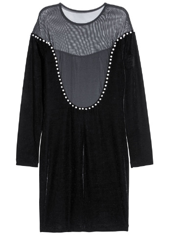 Черное кэжуал платье H&M однотонное