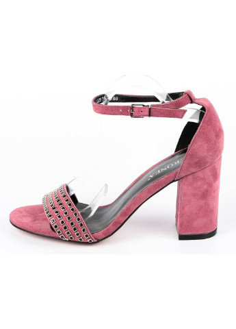 Розовые женские босоножки на каблуке 113113, розовый, 36, 2973310187496 Geronea с ремешком