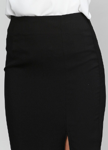 Черная кэжуал однотонная юбка Miss Poem миди