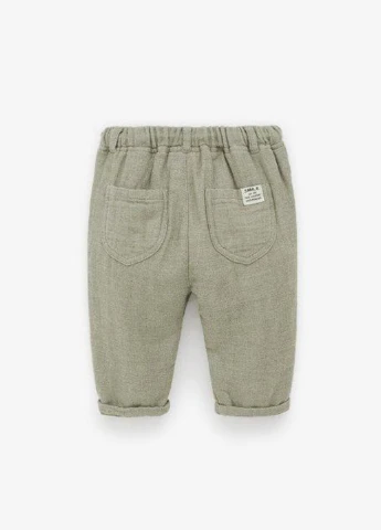 Хаки кэжуал демисезонные брюки зауженные, джоггеры Zara