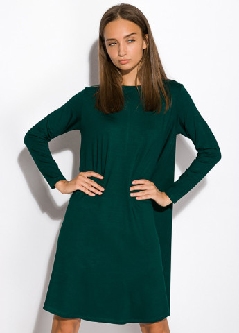 Смарагдова кежуал сукня а-силует Time of Style