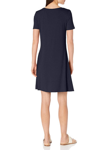 Темно-синя кежуал сукня а-силует Amazon Essentials однотонна