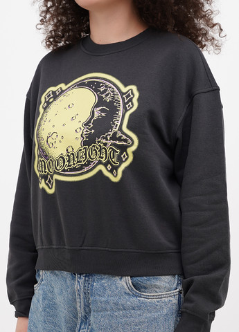 Темно-сірий світшот H&M малюнок без декору (315732799)