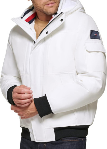 Белая демисезонная куртка Tommy Hilfiger