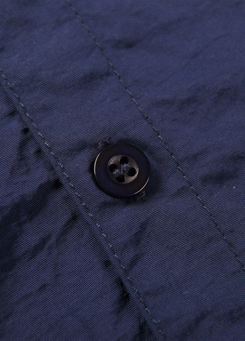 Темно-синяя кэжуал рубашка однотонная SHEIN