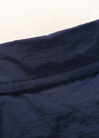 Темно-синяя кэжуал рубашка однотонная SHEIN