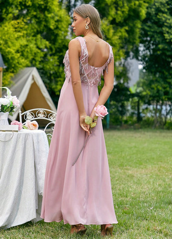 Рожева вечірня сукня а-силует SHEIN однотонна