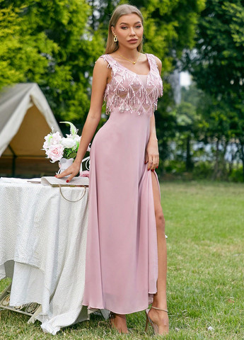 Рожева вечірня сукня а-силует SHEIN однотонна