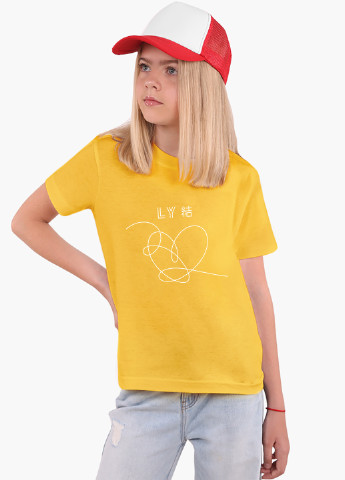 Жовта демісезонна футболка дитяча бтс (bts) (9224-1080) MobiPrint