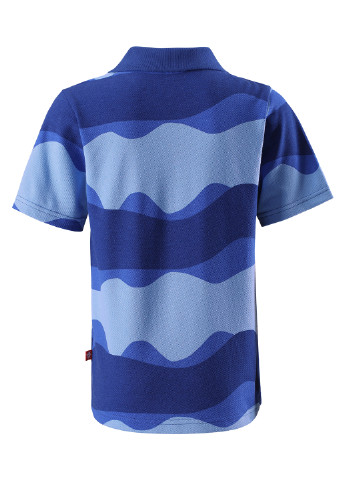 Синяя детская футболка-поло для мальчика Reima с геометрическим узором