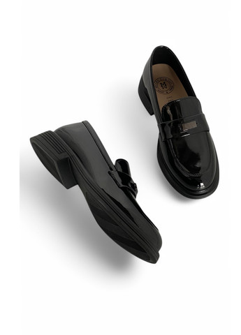 Meego Туфлі лофери чорний з натуральна шкіра, румунія — демісезон (322464947)