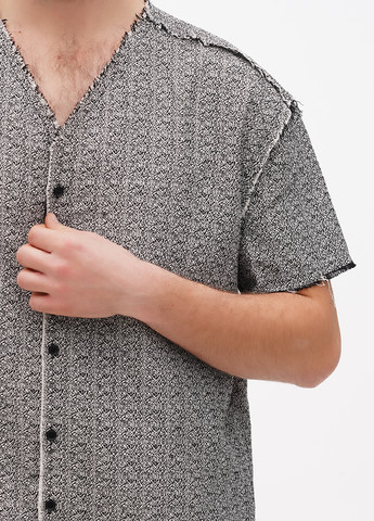 Черно-белая кэжуал рубашка меланж Boohoo