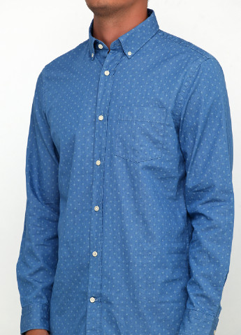 Светло-синяя кэжуал рубашка с геометрическим узором Banana Republic