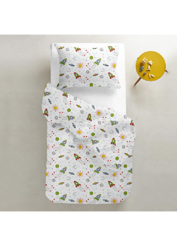 Подростковое постельно бельё ROCKETS WHITE (пододеяльник 155х215 см, наволочка 50х70 см, простынь 155х240 см) Cosas (251801301)