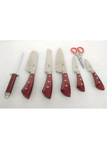 Набор кухонных ножей BH-6020-red 8 предметов Bohmann комбинированные,
