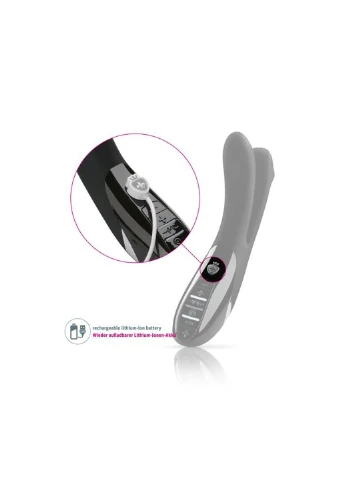 Вибратор двойной с электростимуляцией Tingling Aparte eStim Black Mystim (253597099)