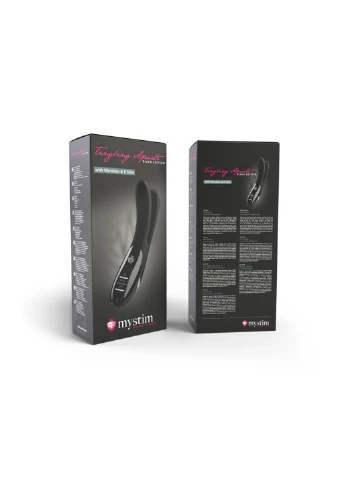Вибратор двойной с электростимуляцией Tingling Aparte eStim Black Mystim (253597099)