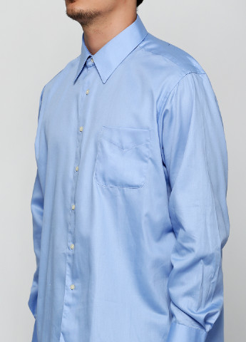 Голубой кэжуал рубашка George с длинным рукавом