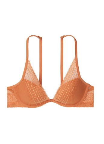 Светло-оранжевый минимайзер бюстгальтер Victoria's Secret с косточками полиамид