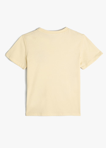 Светло-бежевая летняя футболка KOTON