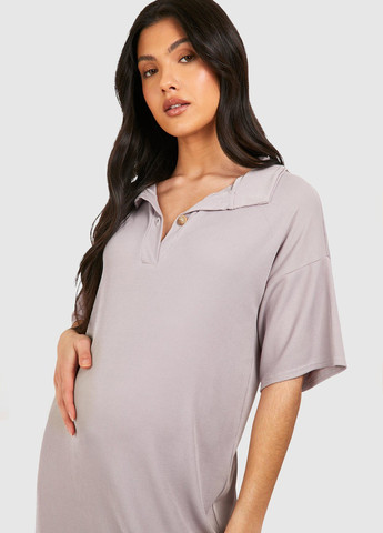 Серое кэжуал платье платье-футболка Boohoo однотонное