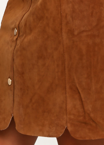 Светло-коричневая кэжуал однотонная юбка Mango а-силуэта (трапеция)