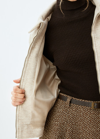 Бежева демісезонна куртка KOTON