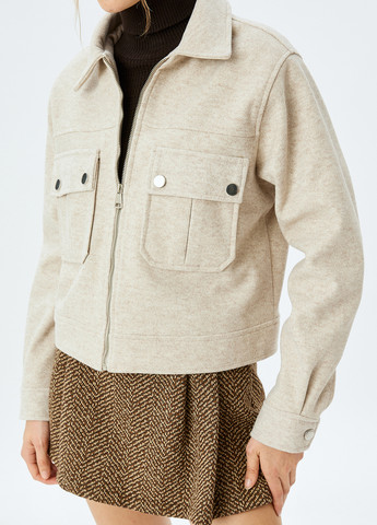 Бежева демісезонна куртка KOTON