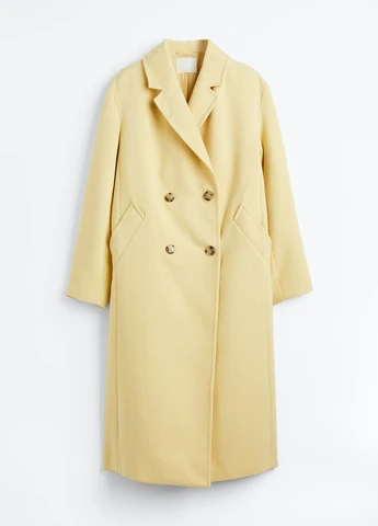 Жовтий демісезонне Пальто двобортне H&M